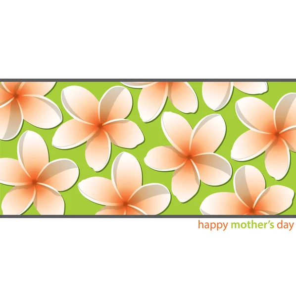 "Feliz día de la madre "tarjeta de flores — Vector de stock