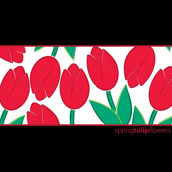 Tulip background in vector format — Stock Vector