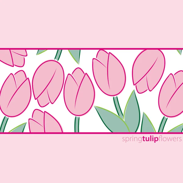 Tulip background in vector format — Stock Vector