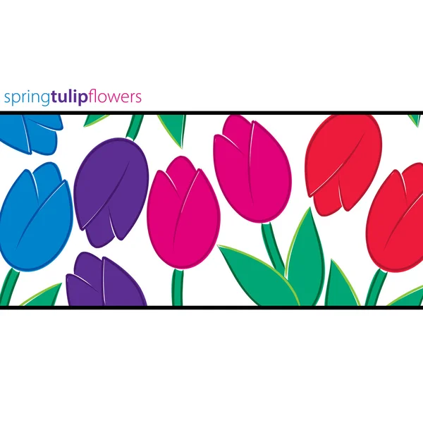 Tulip background in vector format — Stock Vector