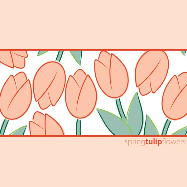 Fondo tulipán en formato vectorial — Vector de stock
