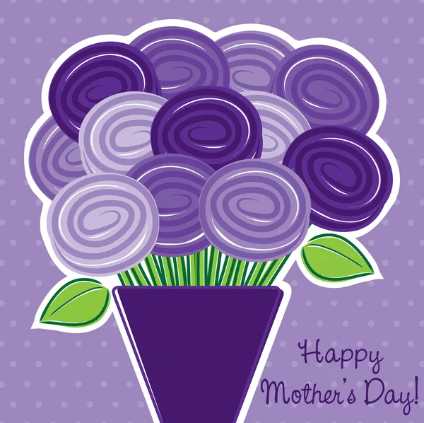 ローズ「幸せな母の日」カード ベクトル形式で. — ストックベクタ