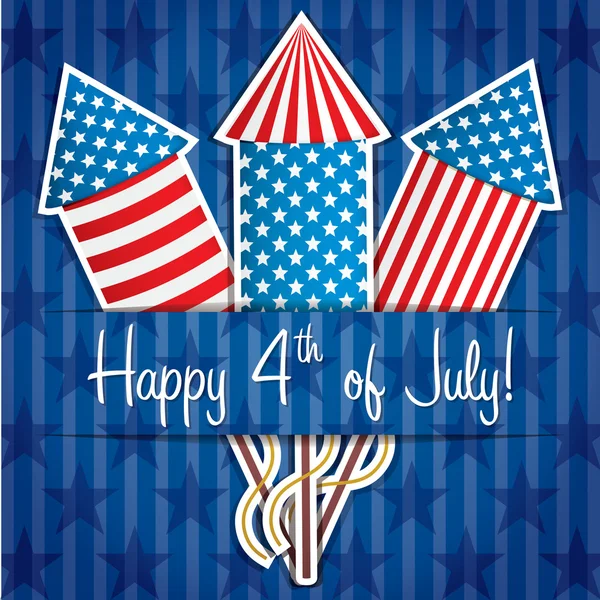 4th of July card in vector format — Stock Vector