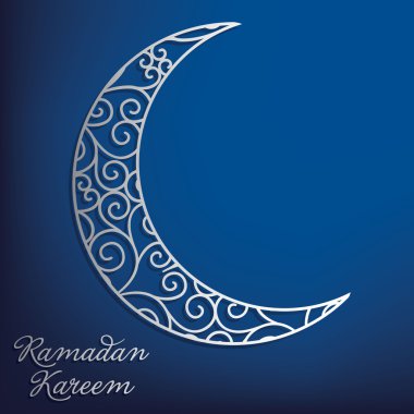 Ramazan kareem (cömert Ramazan) Telkari moon Vektör formatında kartı.