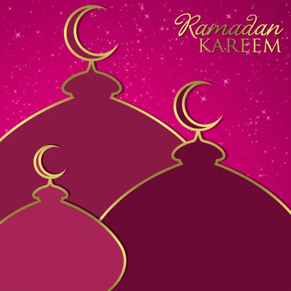 "Scheda moschea Ramadan Kareem (generoso Ramadan) in formato vettoriale — Vettoriale Stock