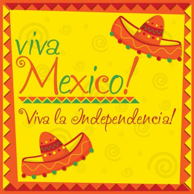Mexican Independence Day card clipart