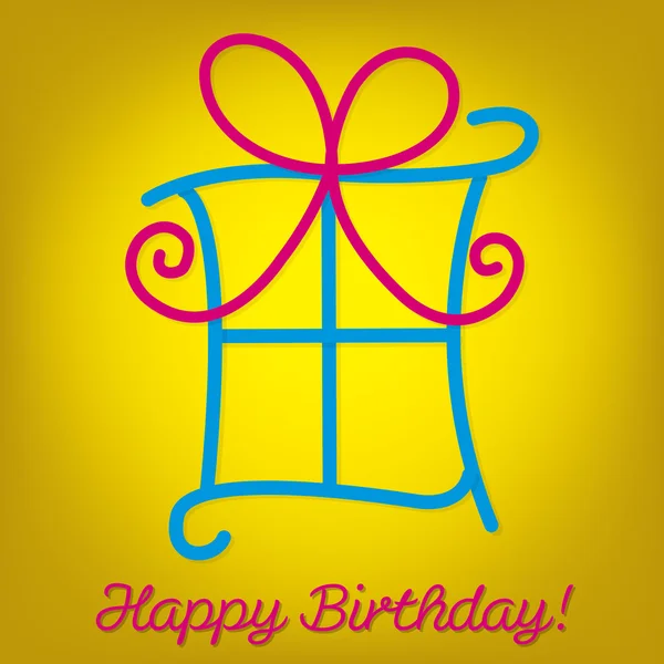 Bright Happy Birthday card — Stock Vector