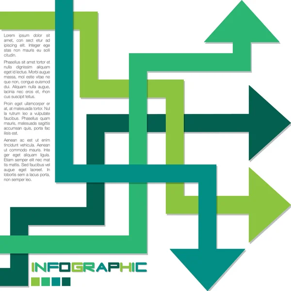 Flechas infográficas brillantes — Archivo Imágenes Vectoriales