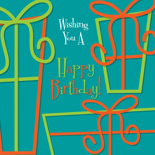 Яркая открытка с днем рождения — стоковый вектор