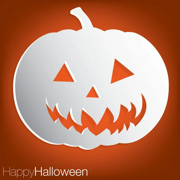Jack o ' Lantern konkav Halloween kort — Stock vektor