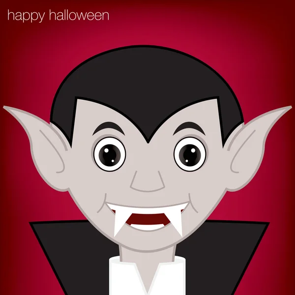 Tarjeta de vampiro de Halloween — Vector de stock
