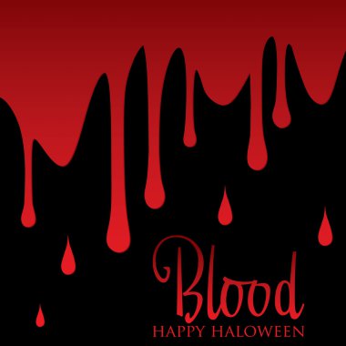 Blood splash Halloween card clipart