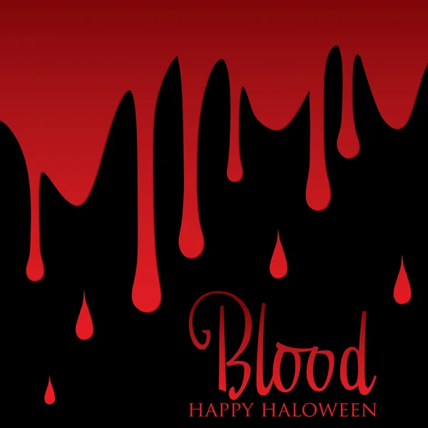 Blood splash Halloween card — Stock Vector