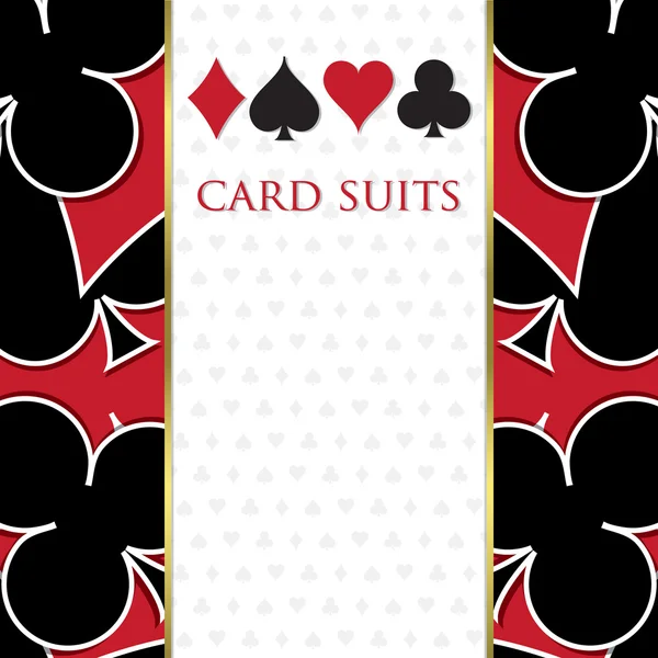 Jogando cartão terno fundo — Vetor de Stock