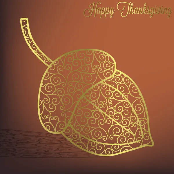 Филигранный желудь на День благодарения — стоковый вектор