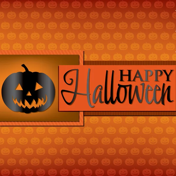 Tarjeta de Halloween Jack o 'Lantern — Vector de stock