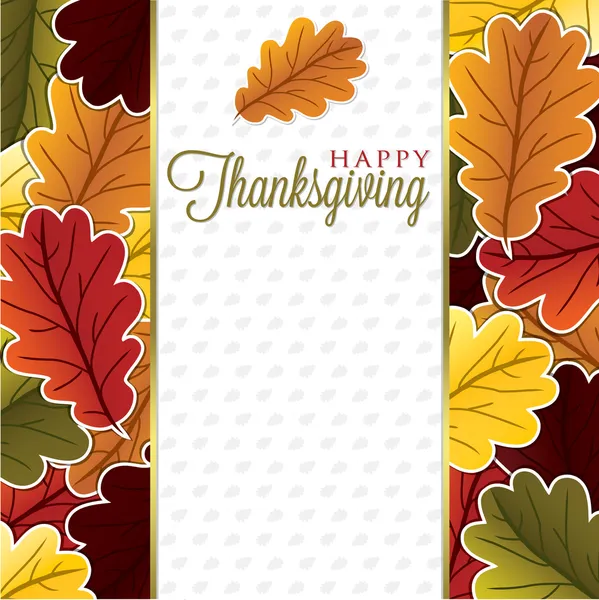 Carte Leaf Thanksgiving — Image vectorielle