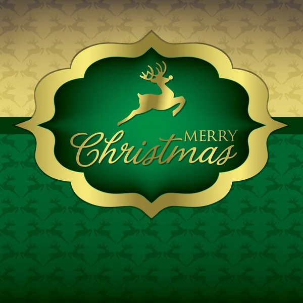 Elegante label kerstkaart — Stockvector