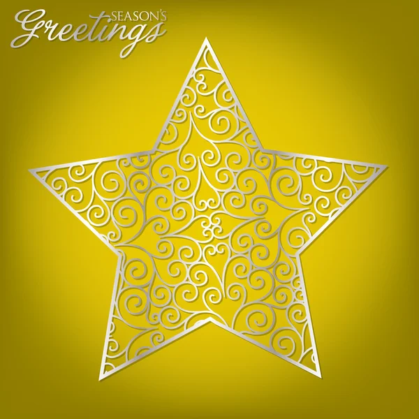 Filigree Christmas card — Stock Vector