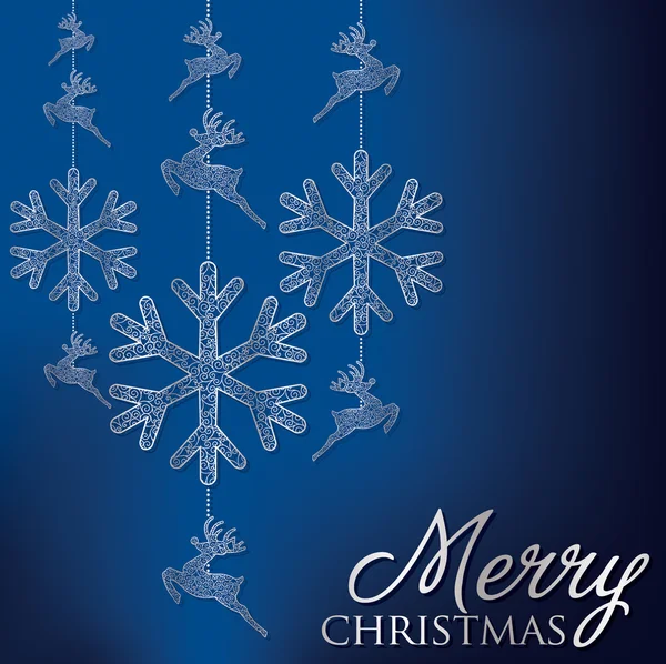 正式なクリスマスのフィリグリーのカード — ストックベクタ