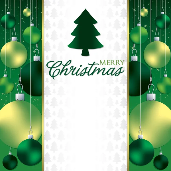 Natal baubles convite cartão — Vetor de Stock