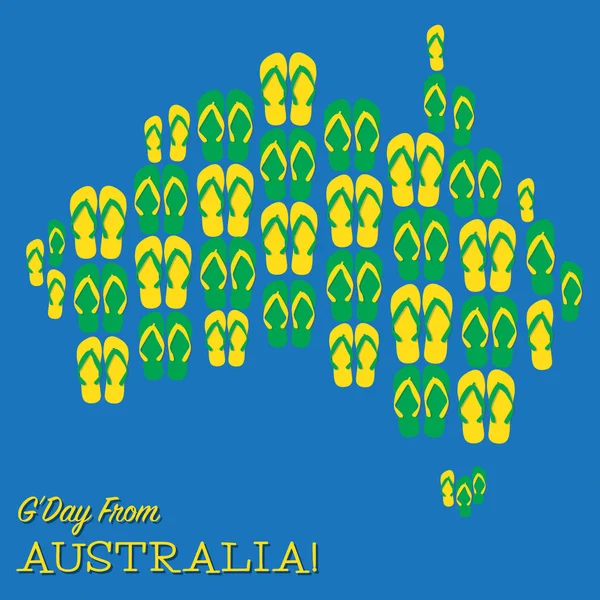 Carte australienne — Image vectorielle