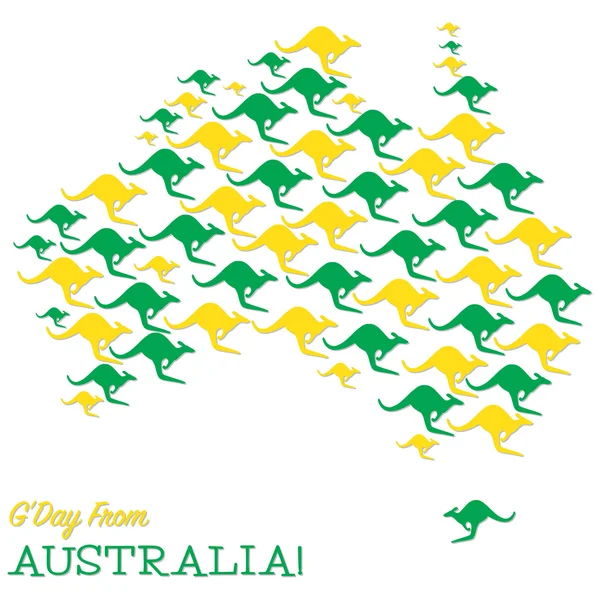 Australische kaart — Stockvector