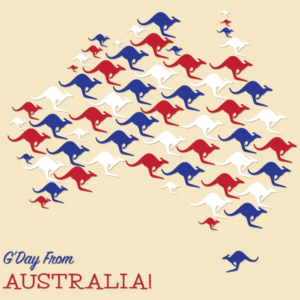 Carte australienne — Image vectorielle