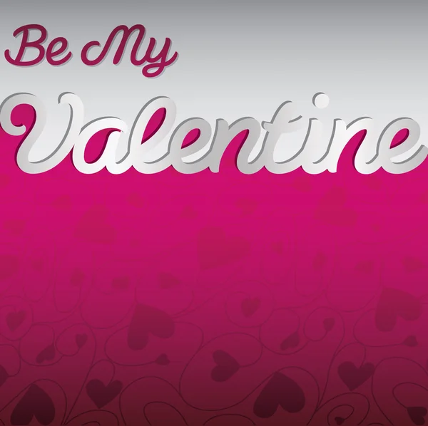 Be My Valentine tarjeta de corazón con textura — Archivo Imágenes Vectoriales