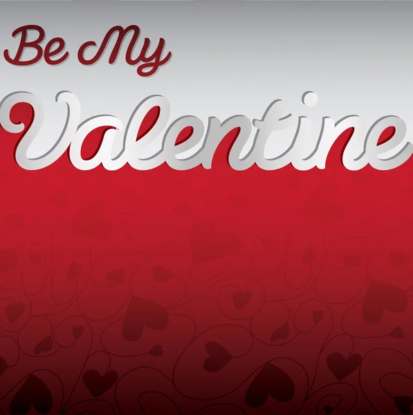 Be My Valentine tarjeta de corazón con textura — Archivo Imágenes Vectoriales