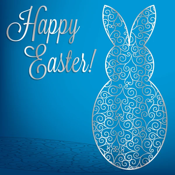 兔子快乐的复活节贺卡 — 图库矢量图片