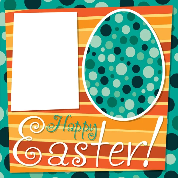 Parlak retro mutlu Paskalya kartı — Stok Vektör