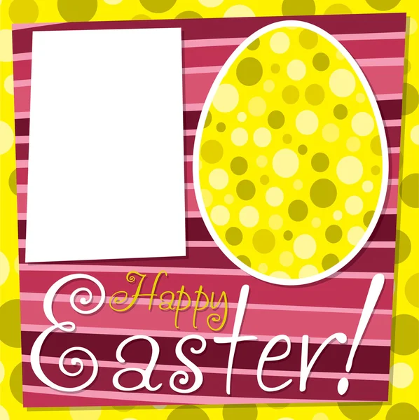 Tarjeta de Pascua feliz retro brillante — Vector de stock