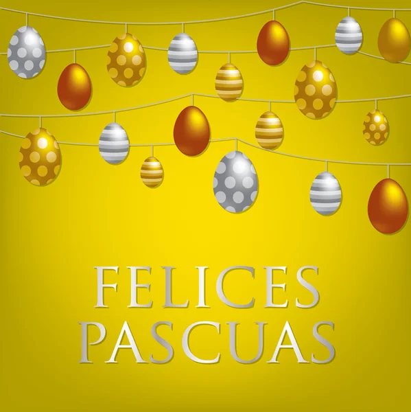 Συμβολοσειρά της κάρτας αυγά του Πάσχα — Διανυσματικό Αρχείο