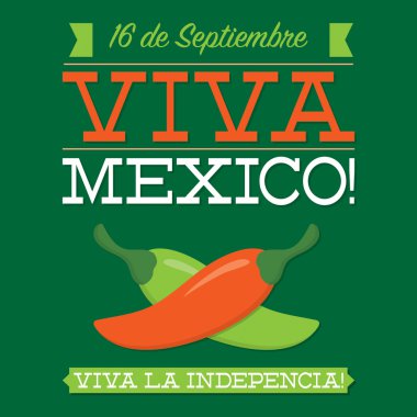 retro tarzı viva Meksika kartı