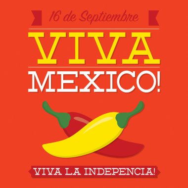 retro tarzı viva Meksika kartı