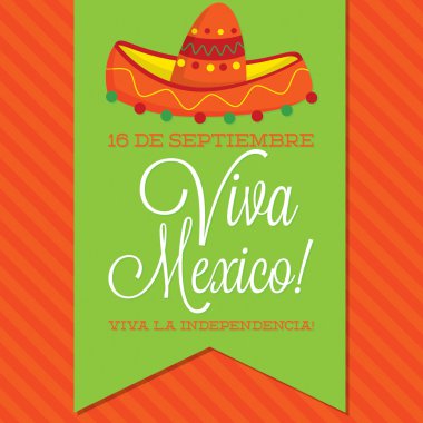 retro tarzı viva Meksika kartı