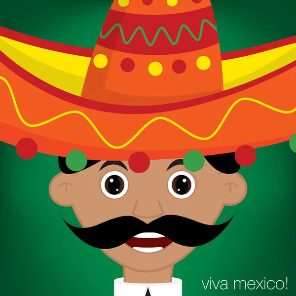 Personnage homme mexicain — Image vectorielle