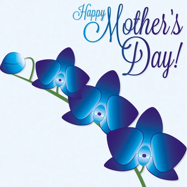 Carte de fête des mères d'orchidée — Image vectorielle