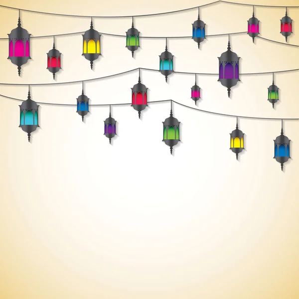 Carte Lanternes — Image vectorielle