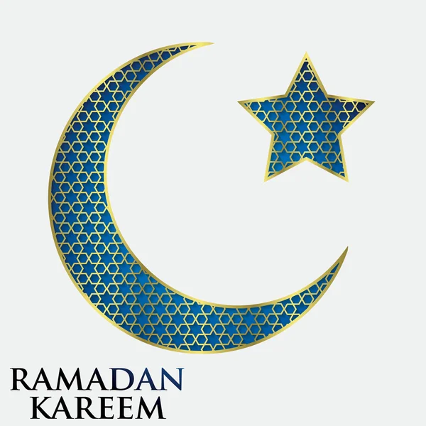 Crescent moon Ramadan card — Stock Vector