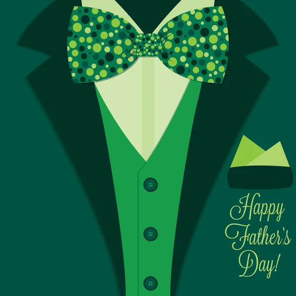 Tarjeta verde del Día del Padre Feliz — Archivo Imágenes Vectoriales