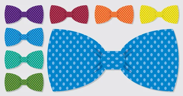 Polka dot strikje set — Stockvector