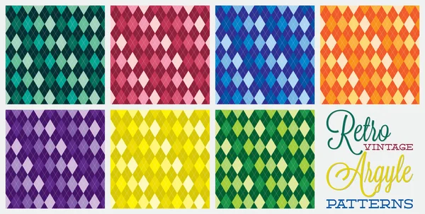 Argyle patterns — Stock Vector