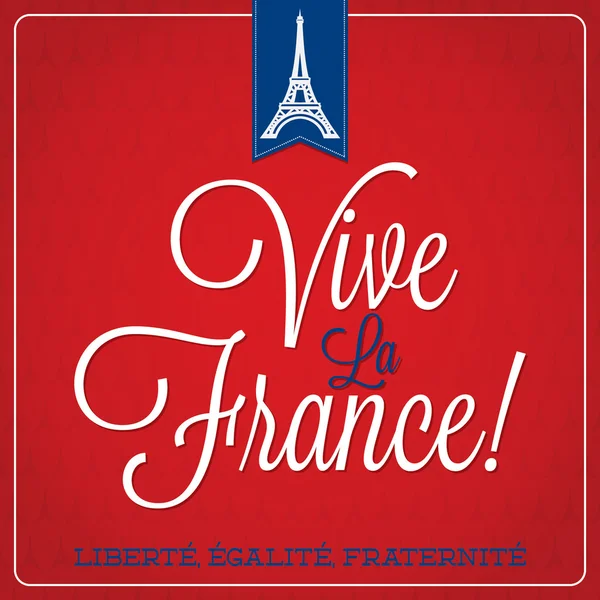 "Vive La France "Bastille dzień — Wektor stockowy