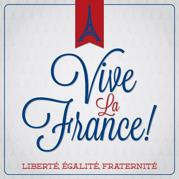 "Vive La France "Dia da Bastilha — Vetor de Stock