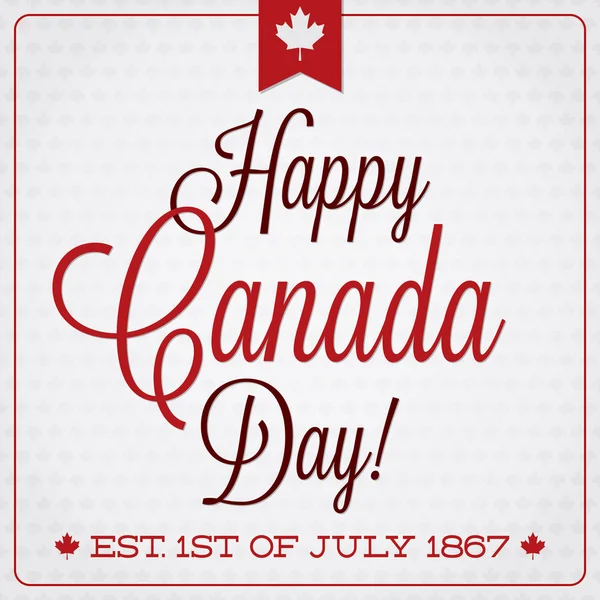 Happy Canada Day retro card — Stock Vector