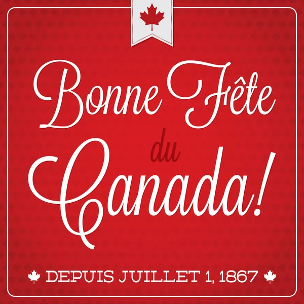 Bonne carte rétro de la fête du Canada — Image vectorielle