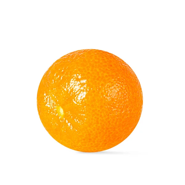 Isolated Citrus Fruit One Tangerine Isolated White Background Packaging Concept — Stok fotoğraf