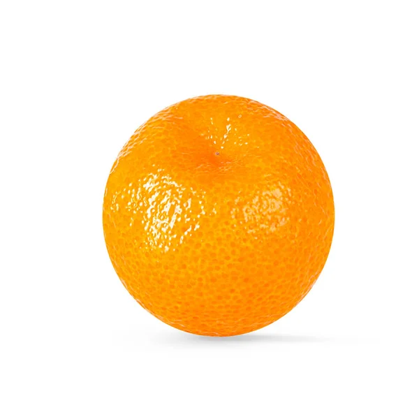 Isolated Citrus Fruit One Tangerine Isolated White Background Packaging Concept —  Fotos de Stock